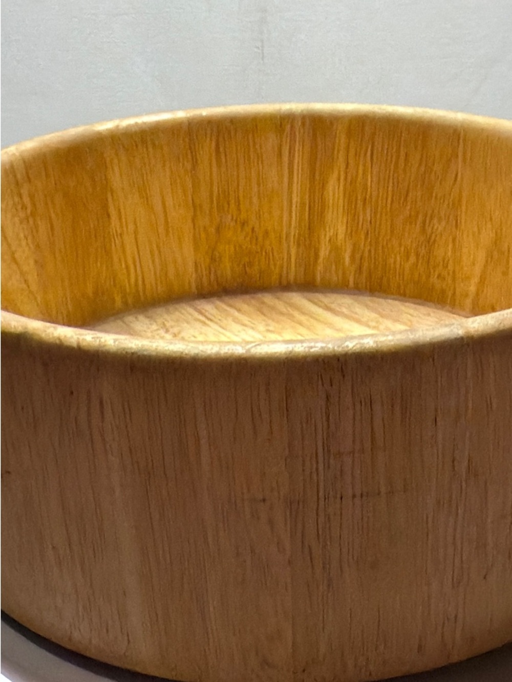 Round Wooden Bowl - Natural Light Wood
